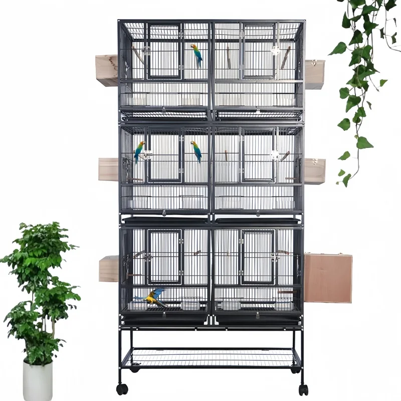 Multi Layer Large Pet House Birds Stackable Bird Cage Canary Breeding Cages Movable Splice Pigeon Parrot Bird Breeding Cage