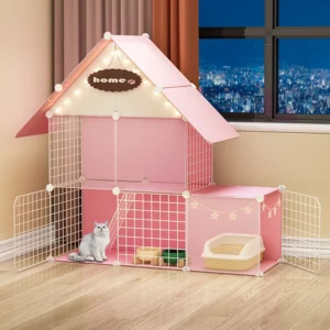 Multi-Layer Modern Plastic Pet Cage for Living Room Use Large or Small Animal Housing with Portable Design for Cats Other Pets
