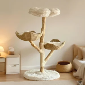 Multi Level Cat Tree Tower Indoor Cat Climbing Frame with Sisal Scratching Post Hammock for Kittens & Adult Cats