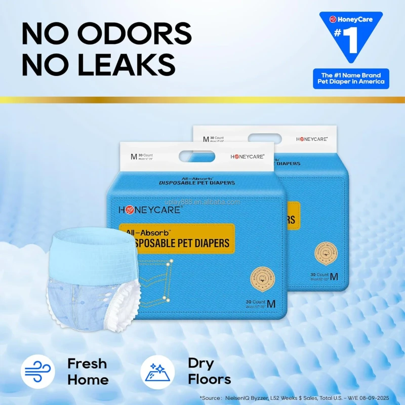 Multi Size Absorbent Diapers Pet Leak Proof Protection Female Pet Dog Diapers for Outdoor Activities