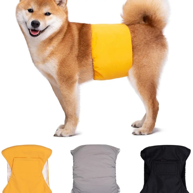 Multi Size Washable Waterproof Leak Proof Reusable Outdoor Polyester Diapers for Male Dogs