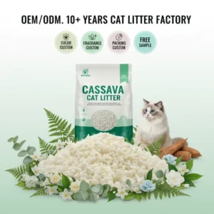 Multi Specification Cassava Cat Litter 6L 10L 20L Bulk Fast Clumping Low Dust Eco Friendly Biodegradable Highly
