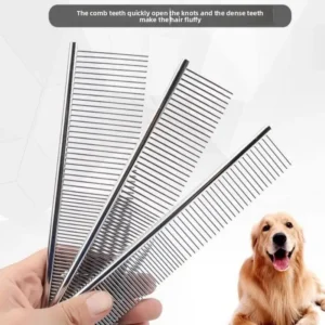 Multi function Pet Grooming Comb Fine Dense Teeth Knot Breaking Hair Straightening Brush for Long Haired Teddy Poodle Kitten Puppy