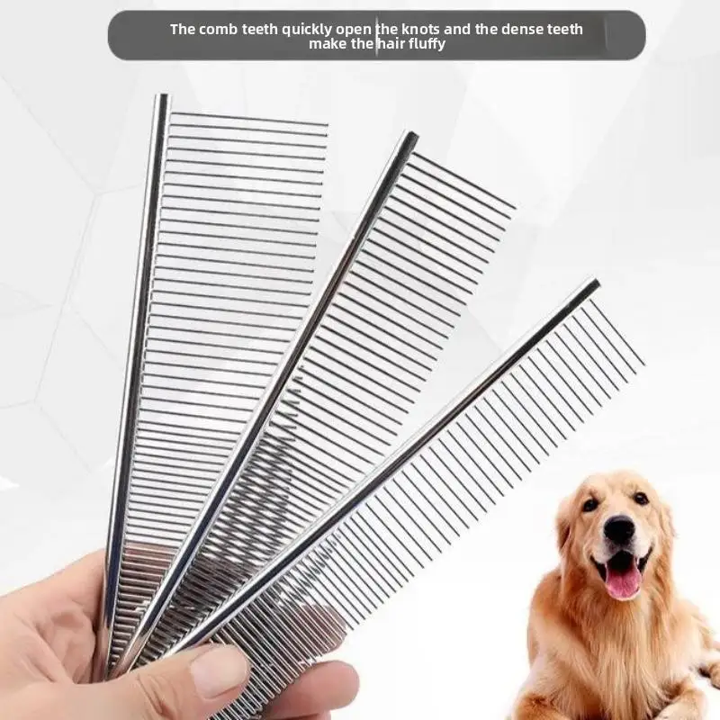 Multi function Pet Grooming Comb Fine Dense Teeth Knot Breaking Hair Straightening Brush for Long Haired Teddy Poodle Kitten Puppy