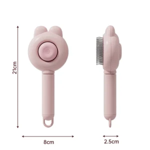 Multi function Safe Portable Pet Grooming Comb Dense Pin Deshedding Brush for Cats Dogs Soft Long Coat Detangling Loose Fur