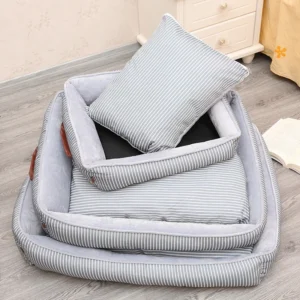 Multi size Soft Cozy Pet Bed Removable Flannel Square Dog House Durable Luxury Dog Cat Nest Sofa Bed