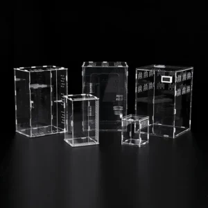 Multi sizes Acrylic Reptile Enclosure Breeding Box Terrarium Cage for Frog Spider Insect Acrylic Reptile Cage