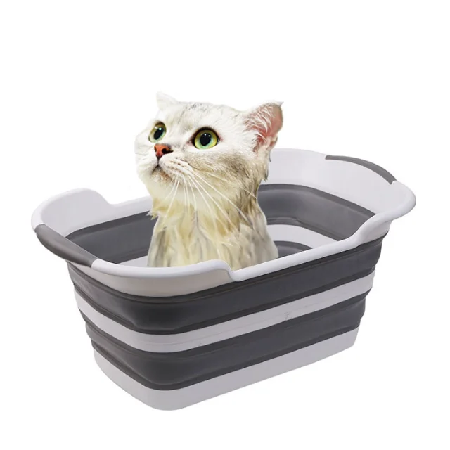 Multifunction Folding Dog Silicone Spa Bathtub Small Dogs Cats Washing Bath Tub Portable Dog Grooming Bath Tub