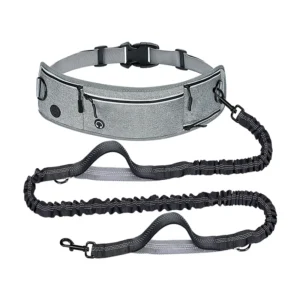 Multifunctional Hands-Free Rivet Waist Attached Waterproof Dog Leash for Pet Training and Daily Use