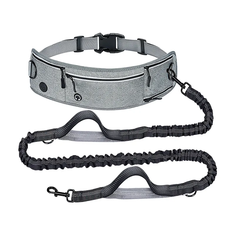 Multifunctional Hands-Free Rivet Waist Attached Waterproof Dog Leash for Pet Training and Daily Use