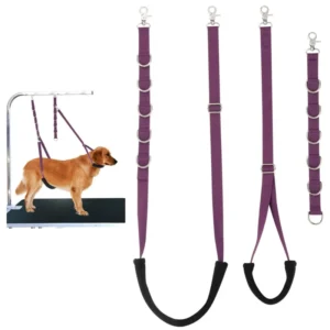 Multifunctional Pet Grooming Harness with Handle Adjustable Leash Kit Slip Style Loop for Dog Cat Safety Restraint on Tables