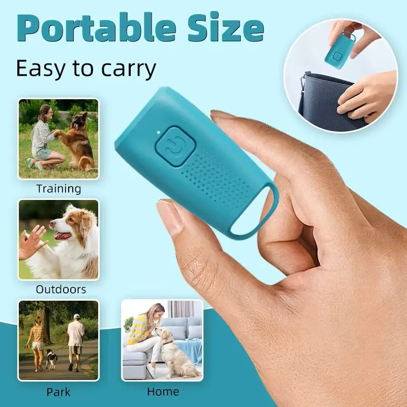 Multifunctional Rechargeable Ultrasonic Dog Bark Stopper Portable Handheld Key Fob Design Mini Flash Strobe Anti Barking Device