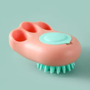 Multifunctional Soft PP Eco Friendly Dog & Cat Grooming Brush & Pet Shower Scrubber Paw Shaped Massage Head Gentle Bath Cleaning