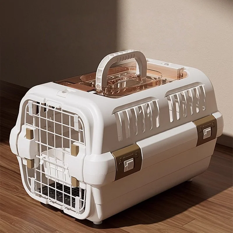 Multifunctional Sustainable Pet Aviation Box Small and Large Dog Cage with House for Cats