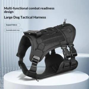 Multifunctional Tactical Pet Harness Vest style Dog Harness Leash Large Dogs Outdoor Traction Secure Snap Fastener Model