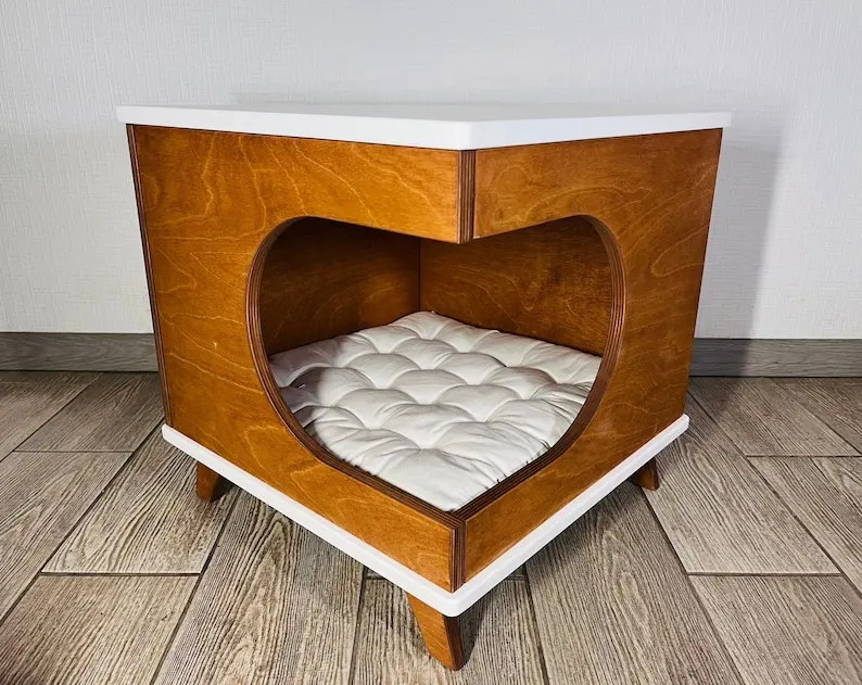 Multifunctional Wood Pet House Coffee Table Pet Furniture Cat House