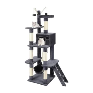 Multilayer Manufacturer Custom Luxury High Quality Furniture Modern Black Cat Tree Tower Scratcher Creative Giant Cat Tree House