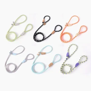 Multiple Colors Pet Dog Leash and Collar P Rope Lead Outdoor Walking Training Durable Dog Leashes Dog Accessories