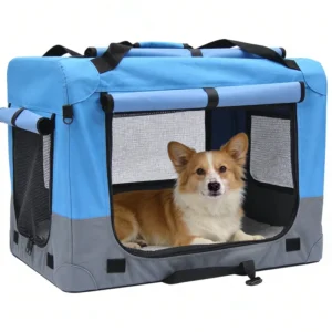 Multiple Sizes Pet Soft Crate Foldable Breathable Dog Soft Sided Cage with Zipper Closure for Indoor Outdoor Use