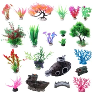 Multiple Types Fish Tank Landscape Decoration Durable Aquarium Set Design Simulation Plant