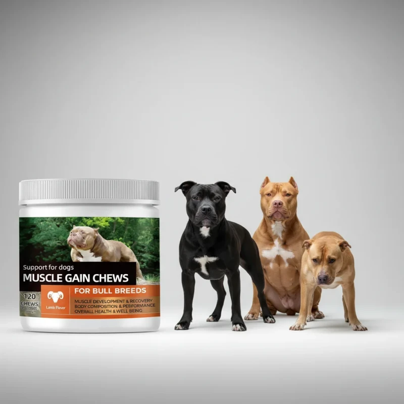 Muscles Soft Chews Pet Health Care Supplement for Dogs Muscle Builder Weight Gain Immune Booster Joint Support Vitamins Calcium