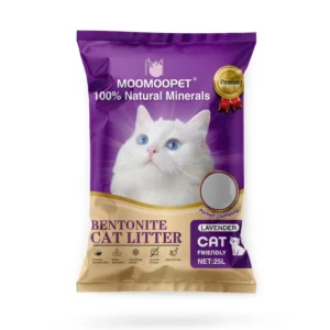 Natural Bentonite Cat Litter 1kg Biodegradable Strong Clumping Low Dust Odor Control High Absorption