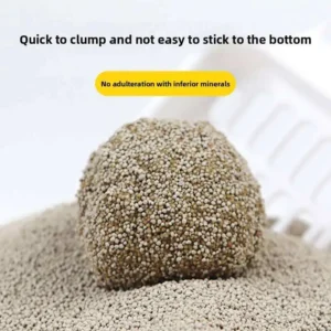 Natural Bentonite Cat Litter 5kg Small Particle Dust Free Strong Clumping Mineral Cat Sand