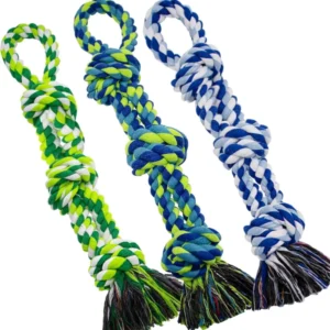 Natural Cotton Nylon Rope Classic Eco Friendly Chew Toys for Puppies and Aggressive Chewers Durable Tug Toy for Dogs and Cats