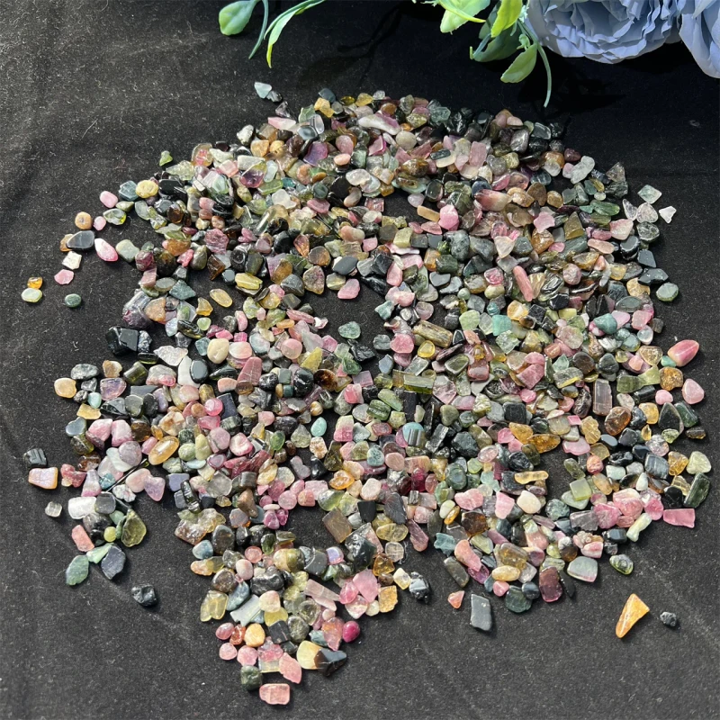 Natural Crystal Raw Aquarium Aquascape Decoration Nail Accessories Colour Tourmaline Chip
