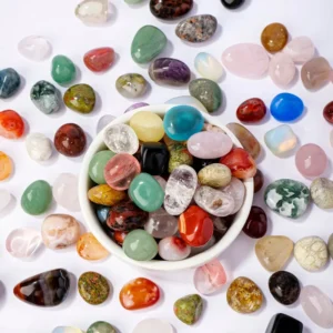 Natural Crystal Tumbled Stones Mixed Color Polished Aromatherapy Stones Cleansing Stones Fish Tank Decor