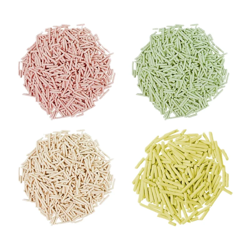 Natural Eco-Friendly Pea Fiber Corn Starch Cat Litter 1kg Flushable Fast Clumping Low Dust Odor Control Bulk Sand