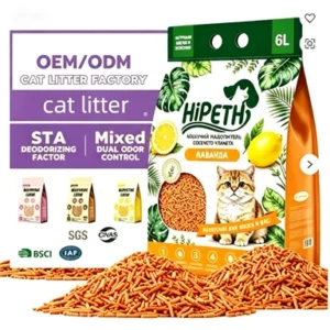 Natural Plant Tofu Biodegradable Cat Litter Fast Clumping Flushable Low Dust Deodorizing Odor Control 6kg