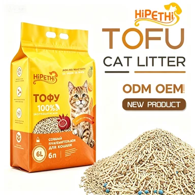 Natural Plant Tofu Cat Litter Without Harsh Chemicals Odor Lock Clumping Cat Pellets for Kitten & Adult Cats