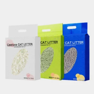 Natural Plant based Biodegradable Low Dust Cassava Cat Litter Sand Fast Clumping Kitty Litter for Sensitive Cats
