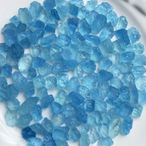 Natural Rough Aquamarine Carved Stone Chips Bulk Unpolished Blue Beryl Gravel Reiki Healing Aquarium Decor Crystal Degaussing