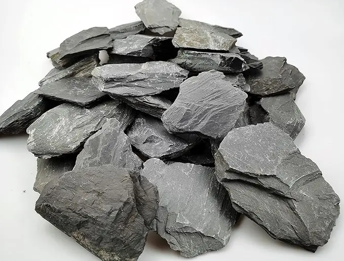 Natural Slate Rocks PH Neutral Stone Rocks for Aquariums Landscaping Tank Decoration Amphibian Enclosures