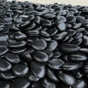 Natural Stone River Pebbles Black for Aquarium Decor Hydroponic Outdoor Villa Bathroom Garden Path Paving
