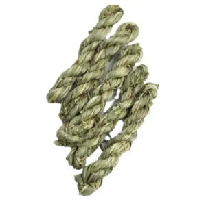 Natural Timothy Hay Twist Molar Chew Toys with Teeth Cleaning 5 Pcs Per Bag for Rabbits & Small Animals