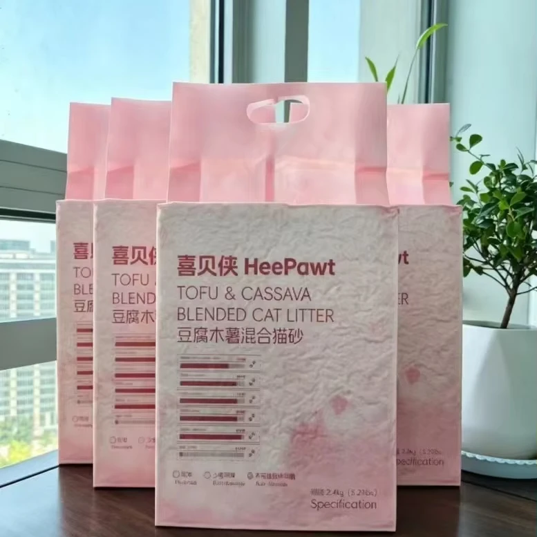 Natural Tofu Cassava Cat Litter Fast Clumping Low Dust Long Lasting Odor
