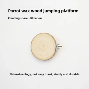 Natural Wax Wood Round Platform for Bird Cages Durable Jumping Stand Parrot Accessories Pack
