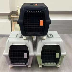 New Airline Approved Pet Carrier With Wheels Trolley Dog Travel Transport Box Crate Cage for Small Medium Cats Dogs Outdoor