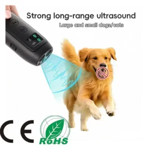 New Arrival 3 Ultrasonic Dog Deterrent 1500mAh Rechargeable Plastic Pet Dog Training Barking Control Device >20 Hours Battery