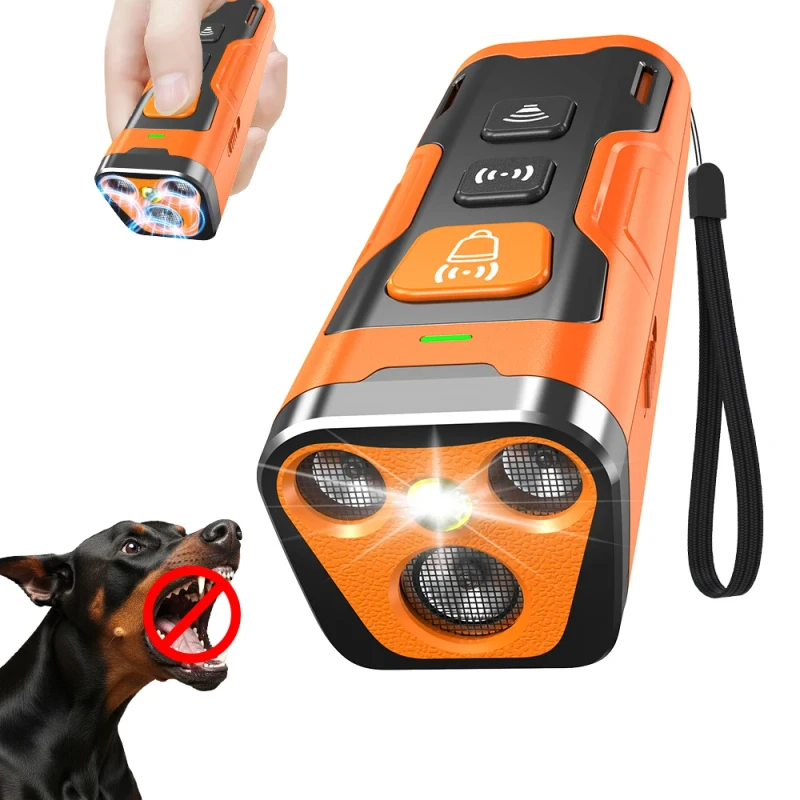 New Arrival Dog Bark Deterrent Device 3X Ultrasonic Anti Barking 6 Training Modes 49 FT Range Barks Control Outdoor Dog Repeller
