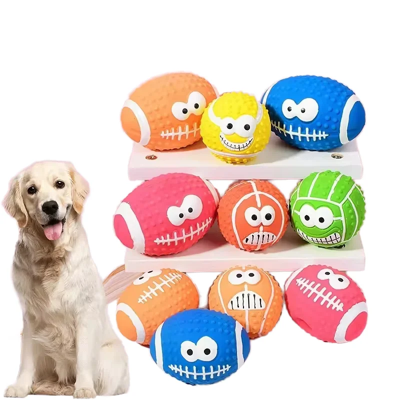 New Arrival Durable Custom Squeaky Latex Eco Friendly Interactive Movement Chew Cat Pet Dog Ball Toys