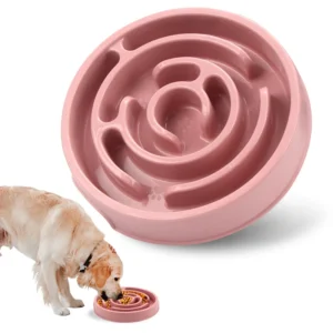 New Arrival Pet Supplies Slow Feeder Plate Non Skid Base Durable Healthy Eating Habits Dogs Cats Water Food Feeding Bowl
