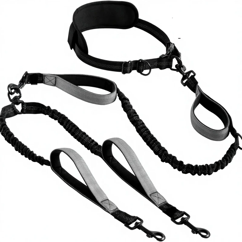 New Arrival for Pet Supplies Fitness Exercise Running Retractable Multi-Functional Nylon Dog Leash