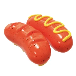 New Arrivals Eco Friendly Rubber Silicone Dog Interactive Movement Chew Toys with Enhanced Hot Dog Toy Accessories