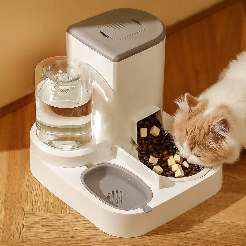 New Automatic Cat & Dog Feeder & Waterer 2-in-1 Travel Bowls Complete Set Cross-Border Factory