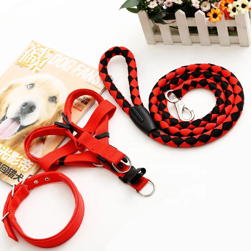 New Best Selling Products Safety Pet Dog Rope Leashes for Dog Wiring Harness Pet Leash Collar Dog Chain Breast Strap Medium size