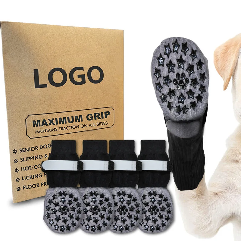 New Cross-border Cute Outdoor Dog Socks Medium/Large Breeds Golden Retrievers Indoor Silent Non-slip Extra-Thick Grip